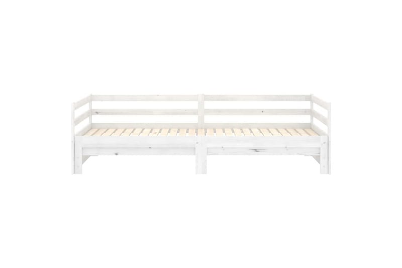 Uttrekkbar dagseng hvit heltre furu 2x(90x200) cm - Hvit - Møbler - Sofaer - Dagsenger