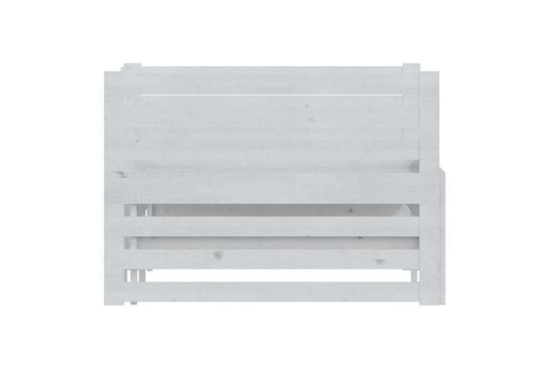 Uttrekkbar dagseng hvit heltre furu 2x(90x200) cm - Hvit - Møbler - Sofaer - Dagsenger