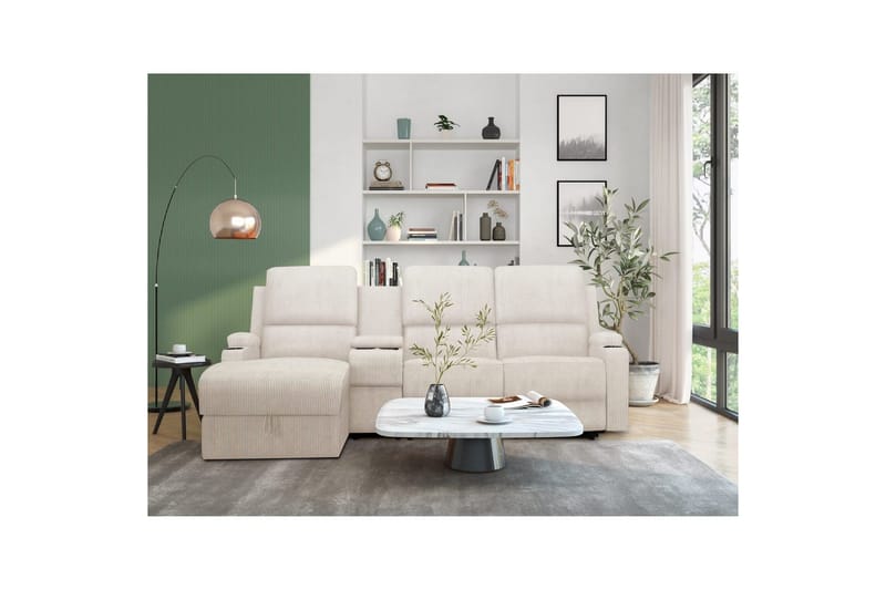 Dallas Reclinersofa 3-seter - Hvit - Møbler - Sofaer - Reclinersofaer