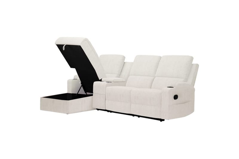 Dallas Reclinersofa 3-seter - Hvit - Møbler - Sofaer - Reclinersofaer