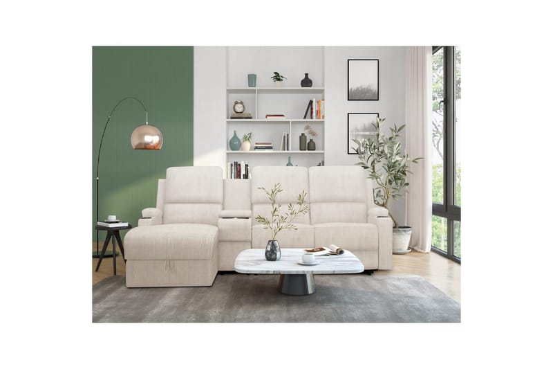 Dallas Reclinersofa 3-seter - Hvit - Møbler - Sofaer - Reclinersofaer