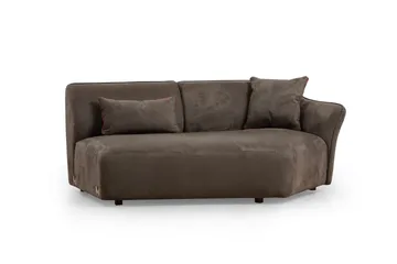 Damor 5-seter L-formet Buet Sofa i Fløyel - Brun - Møbler - Sofaer