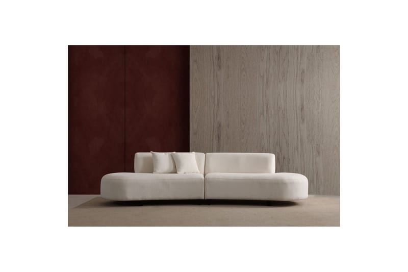 Dariya Svängd Sofa 3-sits - Krem - Møbler - Sofaer - Sofa 3 seter