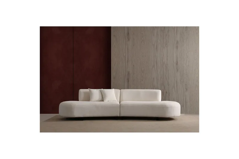 Dariya Svängd Sofa 3-sits - Krem - Møbler - Sofaer - Sofa 3 seter