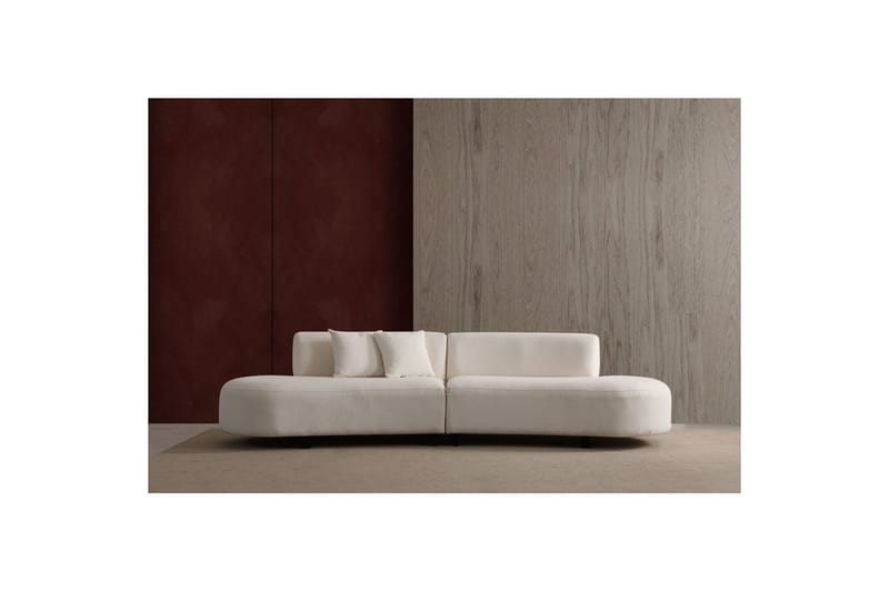 Dariya Svängd Sofa 3-sits - Krem - Møbler - Sofaer - Sofa 3 seter
