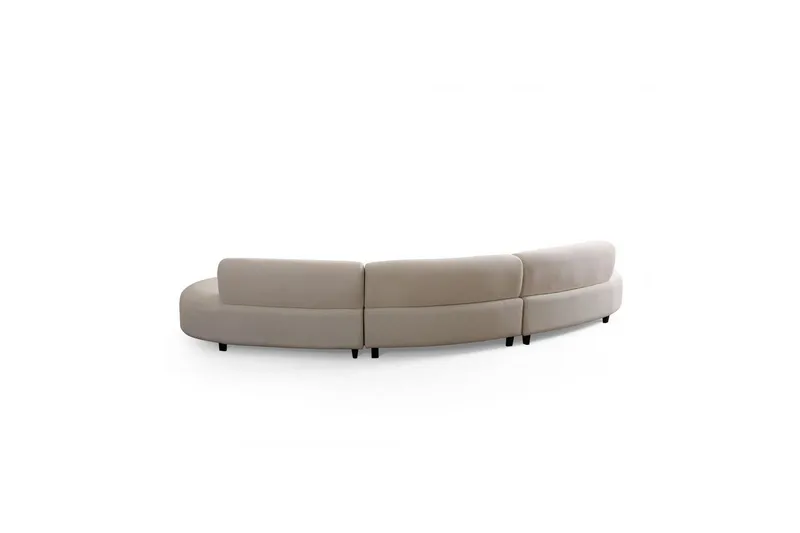 Dariya Svängd Sofa 4-sits - Krem - Møbler - Sofaer - 4 seter sofa