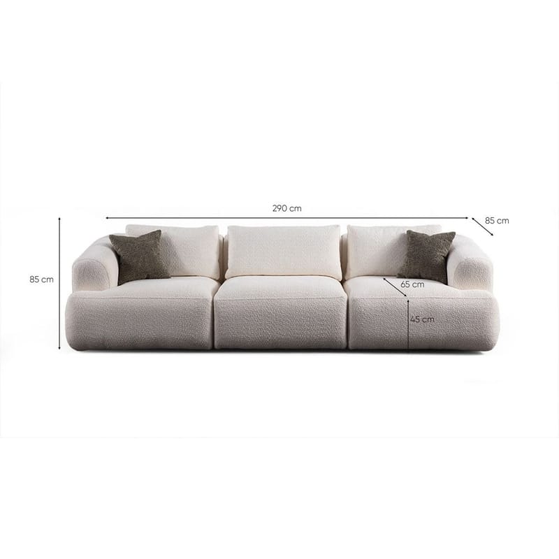 Dashwood 3-seters sofa - Hvit - Møbler - Sofaer - Sofa 3 seter