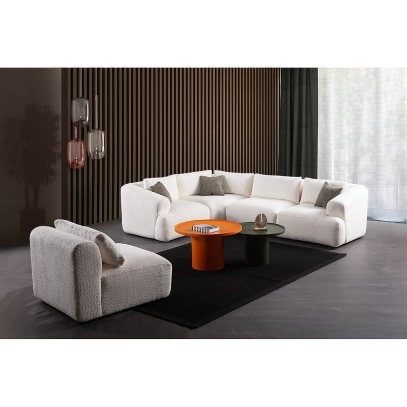 Dashwood 4-seters Hjørnesofa - Kremhvit - Møbler - Sofaer - Hjørnesofa