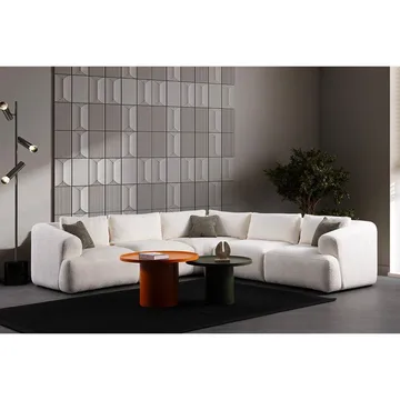 Dashwood 5-seters Hjørnesofa - Kremhvit - Møbler - Sofaer - Hjørnesofa
