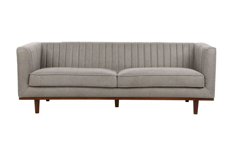 Daymian Sofa 3-seter, Brun/Mørkt tre