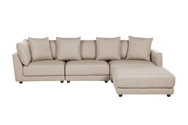 Delisha Sofa 3-seter, Beige/Svart