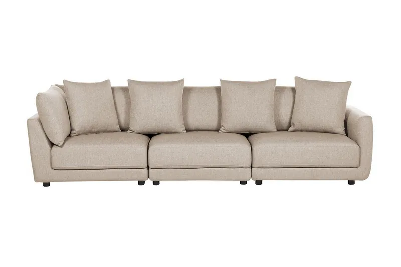 Delisha Sofa 3-seter, Beige/Svart