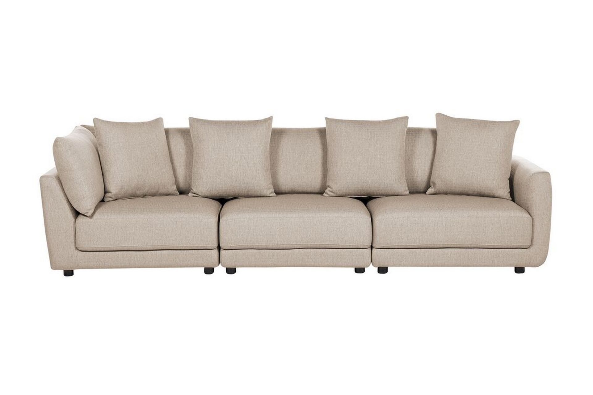 Delisha Sofa 3-seter - Beige/Svart - Møbler - Sofaer - Sofa 3 seter