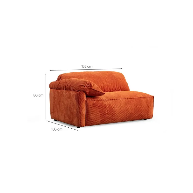 Derebasi 3-seters sofa - Oransje - Møbler - Sofaer - Sofa 3 seter