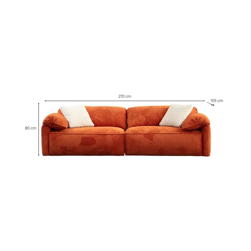 Derebasi 3-seters sofa - Oransje - Møbler - Sofaer - Sofa 3 seter