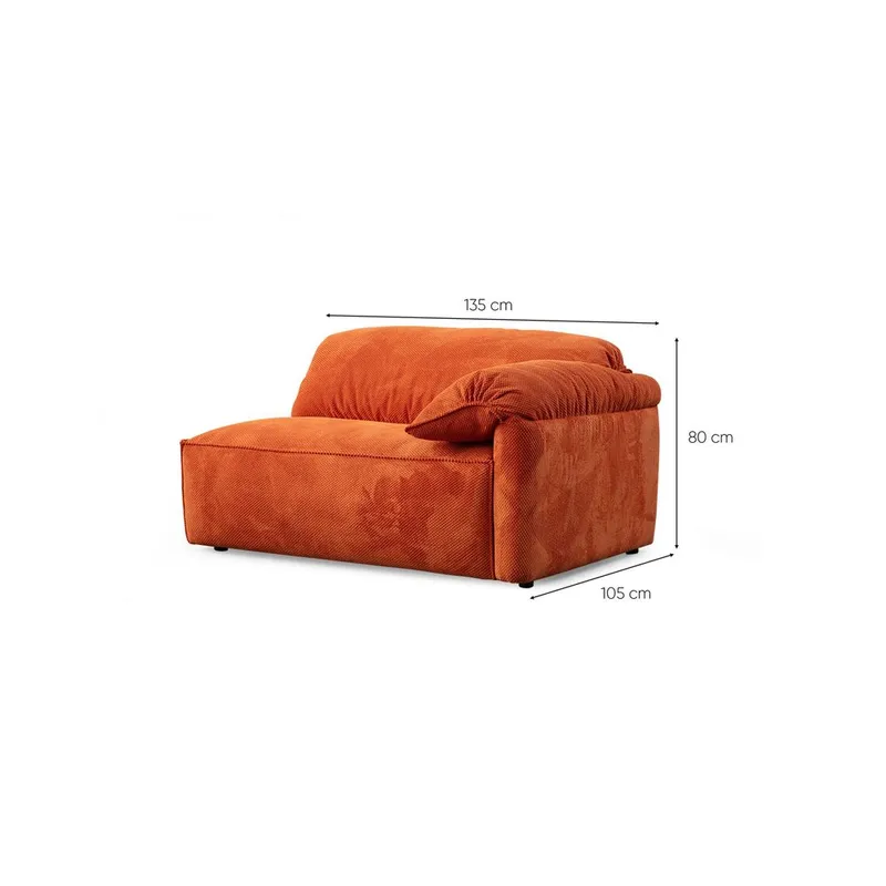Derebasi 3-seters sofa - Oransje - Møbler - Sofaer - Sofa 3 seter