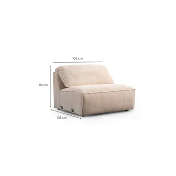 Derebasi 4-seters Hjørnesofa - Kremhvit - Møbler - Sofaer - Sofa med sjeselong