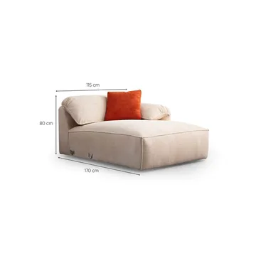 Derebasi 4-seters Hjørnesofa - Kremhvit - Møbler - Sofaer - Sofa med sjeselong