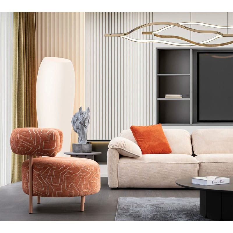 Derebasi 4-seters Hjørnesofa - Kremhvit - Møbler - Sofaer - Hjørnesofa