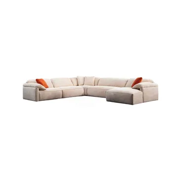 Derebasi 6-seters Hjørnesofa Två Hörn - Kremhvit - Møbler - Sofaer - Hjørnesofa