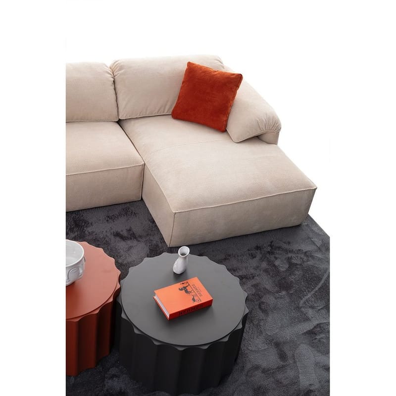 Derebasi 6-seters Hjørnesofa Två Hörn - Kremhvit - Møbler - Sofaer - Hjørnesofa