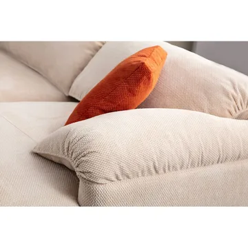 Derebasi 6-seters Hjørnesofa Två Hörn - Kremhvit - Møbler - Sofaer - Hjørnesofa