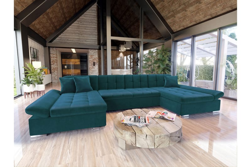 Dewitt Sovesofa Dobbel Sjeselong 4-Seter, Grønn