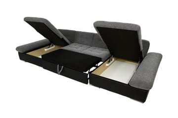 Dewitt Sovesofa med Dobbel Sjeselong 4-seter i Bouclé - Grønn - Møbler - Sofaer - Sovesofaer