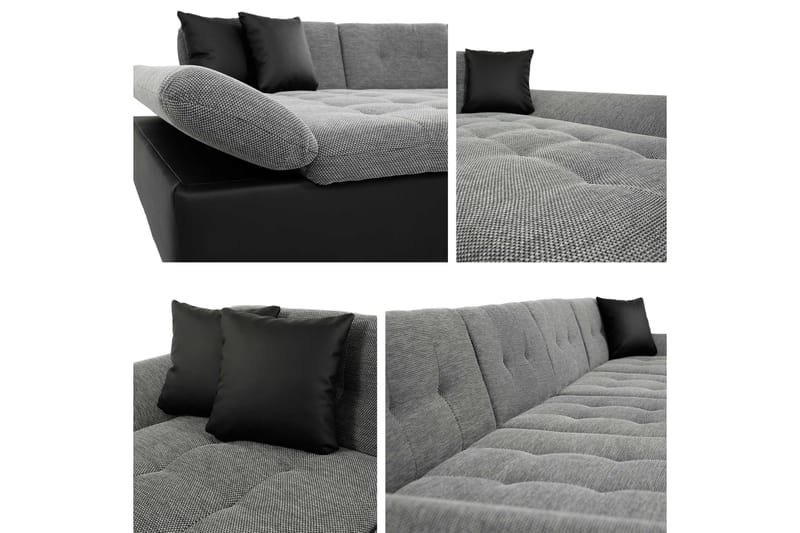 Dewitt Sovesofa med Dobbel Sjeselong 4-seter i Bouclé - Grønn - Møbler - Sofaer - Sovesofaer