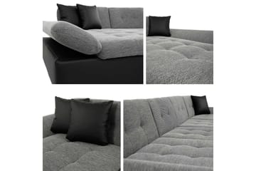 Dewitt Sovesofa med Dobbel Sjeselong 4-seter i Bouclé - Grønn - Møbler - Sofaer - Sovesofaer