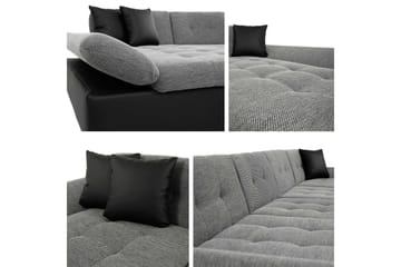 Dewitt Sovesofa med Dobbel Sjeselong 4-seter i Chenille - Oransje - Møbler - Sofaer - Sovesofaer