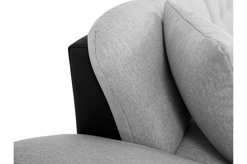 Djerra Sovesofa med Sjeselong 3-seter i Bouclé - Grå - Møbler - Sofaer - Sovesofaer