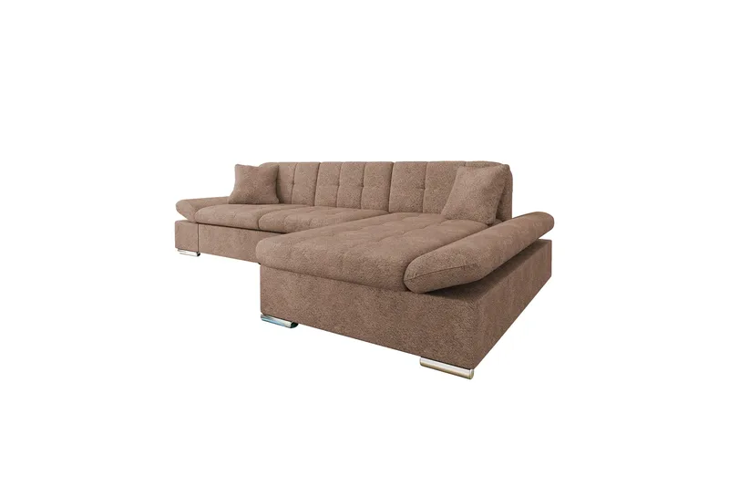 Djerra Sovesofa med Sjeselong 3-seter i Bouclé - Rosa - Møbler - Sofaer - Sovesofaer