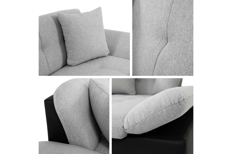 Djerra Sovesofa med Sjeselong 3-seter i Bouclé - Rosa - Møbler - Sofaer - Sovesofaer