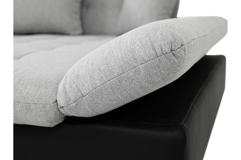 Djerra Sovesofa med Sjeselong 3-seter i Fløyel - Mørkegrå / Lysegrå - Møbler - Sofaer - Sovesofaer