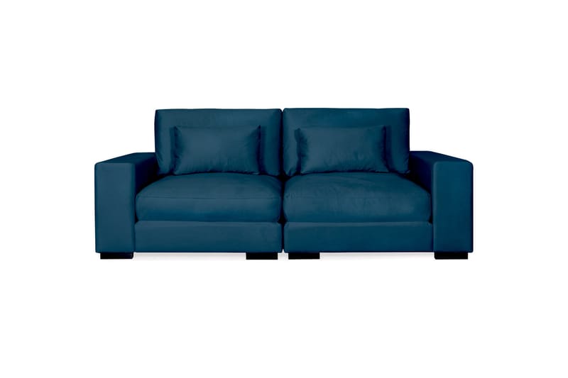 Dubai 2-seters Sofa Fløyel - Blå - Fløyel sofaer - 2 seter sofa