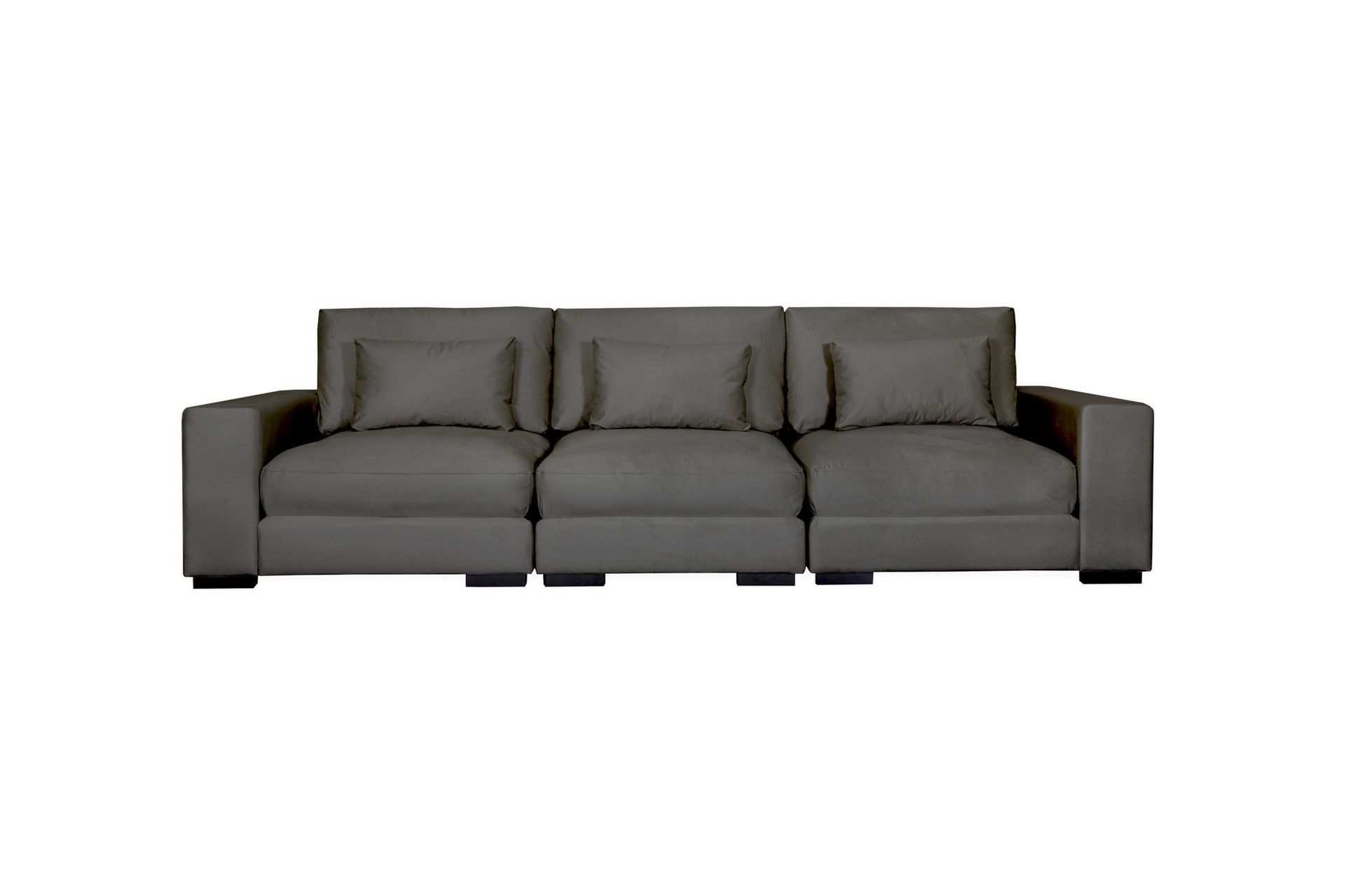 Dubai 3-seters Sofa Fløyel - Mørkegrå - Møbler - Sofaer - Fløyel sofaer