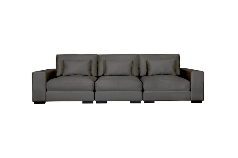 Dubai 3-seters Sofa Fløyel - Mørkegrå - Fløyel sofaer - Sofa 3 seter