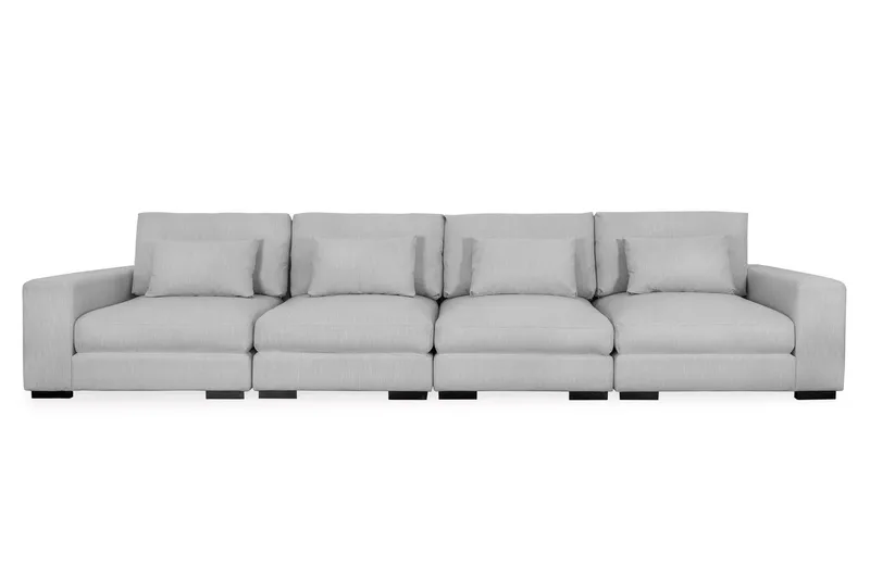 Dubai 4-seters sofa, Lysegrå