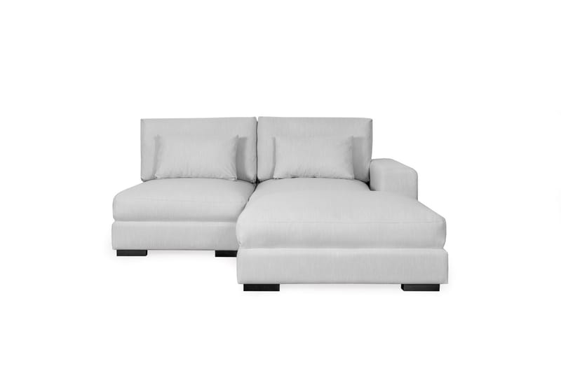 Dubai Divansofa Venstre - Lysegrå - 2 seters sofa med divan - Sofa med sjeselong