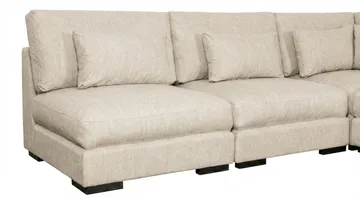 Dubai hjørnesofa ekstra dyp i Chenille - Beige - Møbler - Sofaer - Hjørnesofa
