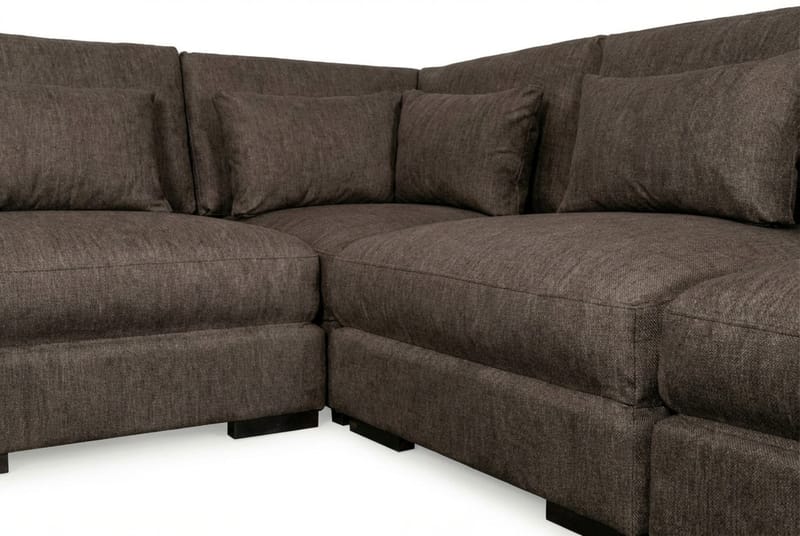 Dubai hjørnesofa ekstra dyp i Chenille - Mørkebrun - Møbler - Sofaer - Hjørnesofa