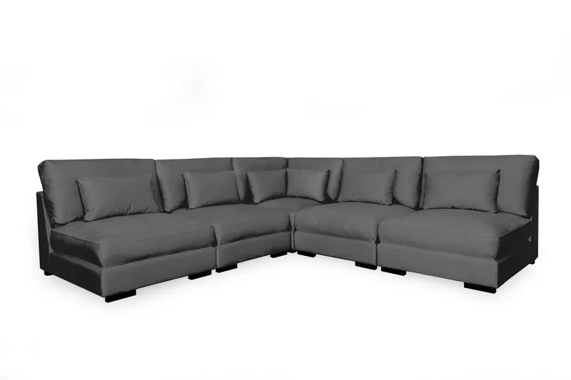 Dubai hjørnesofa ekstra dyp, Mørkegrå