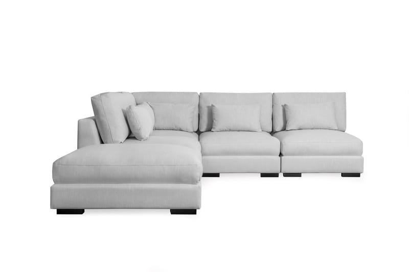 Dubai sjeselong sofa Høyre - Lysegrå - Sofa med sjeselong - 4 seters sofa med divan
