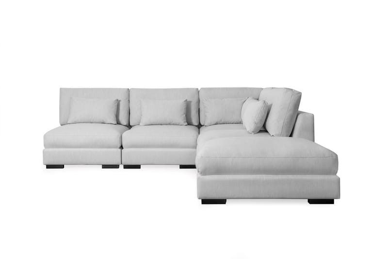Dubai sjeselong sofa Venstre - Lysegrå - Sofa med sjeselong - 4 seters sofa med divan