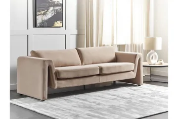 Durran Sofa 3-seter - Beige/Svart - Møbler - Sofaer - Fløyel sofaer