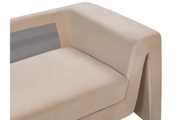 Durran Sofa 3-seter - Beige/Svart - Møbler - Sofaer - Fløyel sofaer
