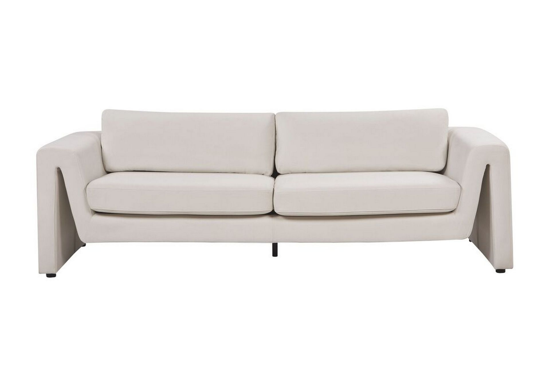 Durran Sofa 3-seter - Beige/Svart - Møbler - Sofaer - Fløyel sofaer