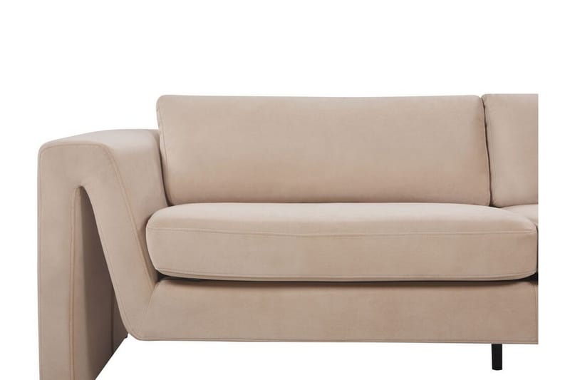 Durran Sofa 3-seter - Beige/Svart - Møbler - Sofaer - Fløyel sofaer