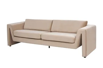 Durran Sofa 3-seter - Beige/Svart - Møbler - Sofaer - Fløyel sofaer